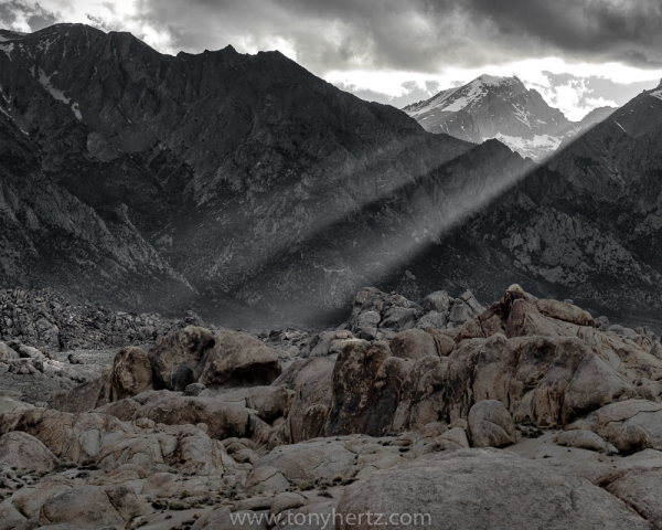 Alabama Hills and Sierra Sunset (â€¢)